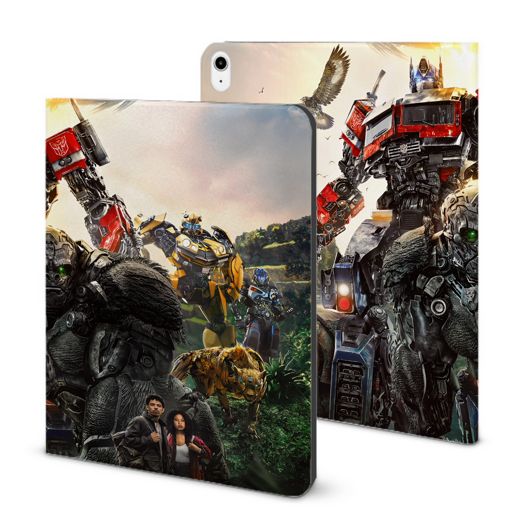（画像用） Transformers トランスフォーマー IPadケース ペンホルダー付き ブックスタイルデザイン
